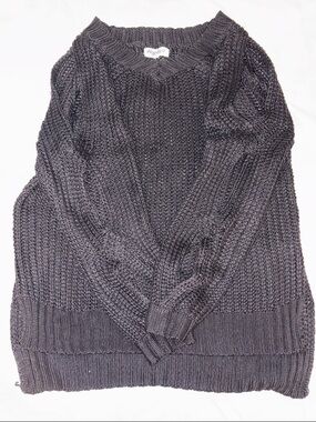 HAPTICS Women's Charcoal Crewneck Knit Sweater